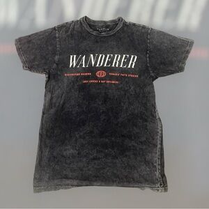 Pacsun Washed Grey Wanderer T-Shirt Size Small